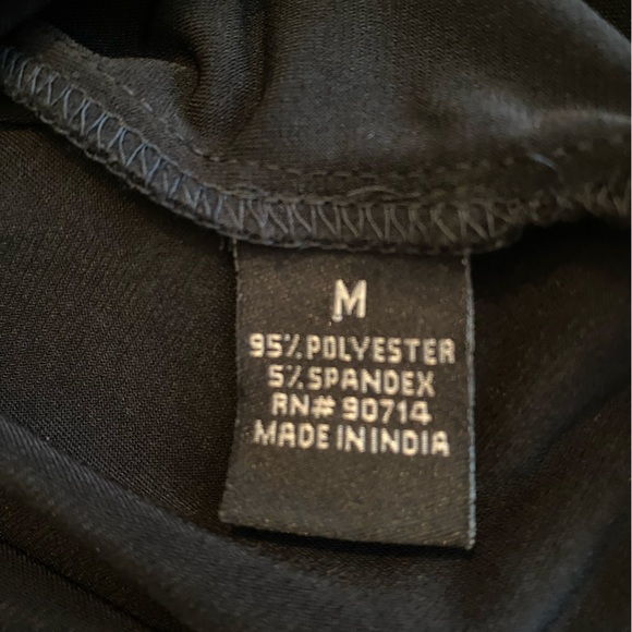 Black cold shoulder Cocktail dress with pearl & rhinestone sleeves S. Levine Med - Picture 16 of 16